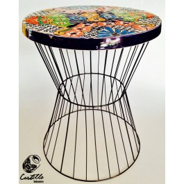 MESA RELOJ DE ARENA CON HERRERIA