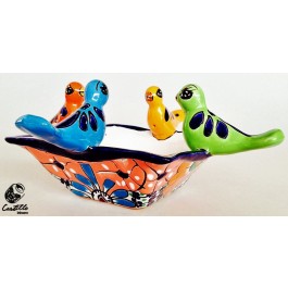 VIOLETERA CON PAJAROS 