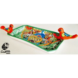 BEBEDERO RECTANGULAR CON DOS PAJAROS 