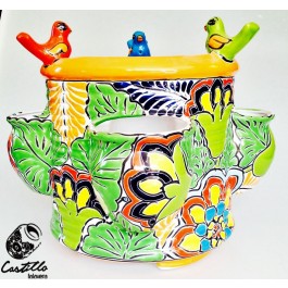 MACETA ANILLOS MUCURA CON AVES 