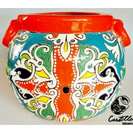 MACETA OAXACA CON DOS ARGOLLAS