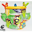 MACETA ANILLOS MUCURA CON AVES 